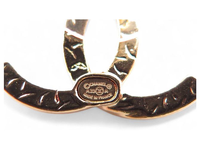 NUOVE ORECCHINI CHANEL LOGO CC STRASS METALLO ORO SCATOLA D'oro - vista 10