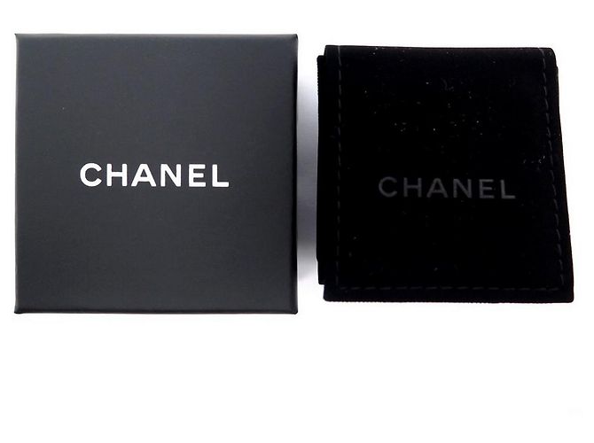 NUOVE ORECCHINI CHANEL LOGO CC STRASS METALLO ORO SCATOLA D'oro - vista 11
