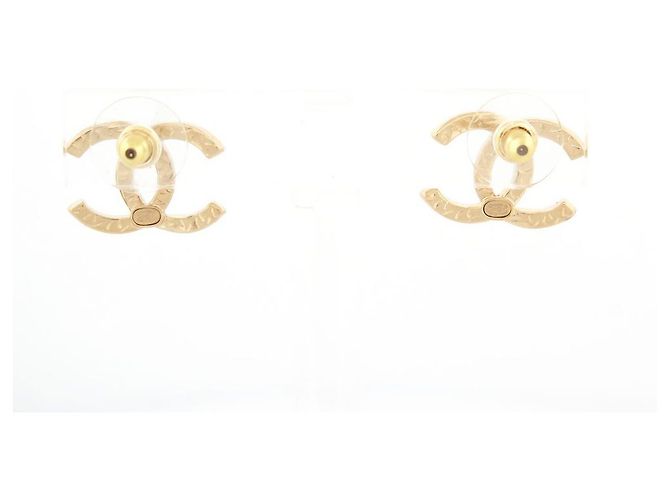 NUOVE ORECCHINI CHANEL LOGO CC STRASS METALLO ORO SCATOLA D'oro - vista 4
