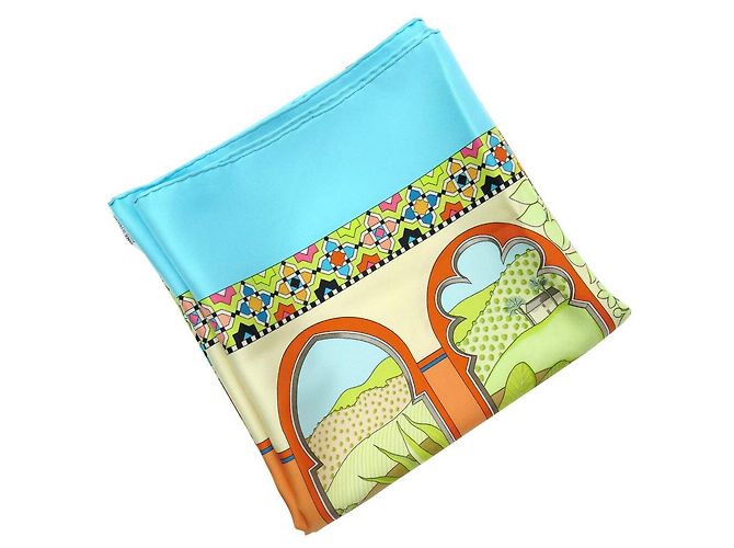Aline Hermès LENÇO HERMES OS JARDINS DE ANDALUZIA HONORE 90 LENÇO DE SEDA Multicor - vista 12