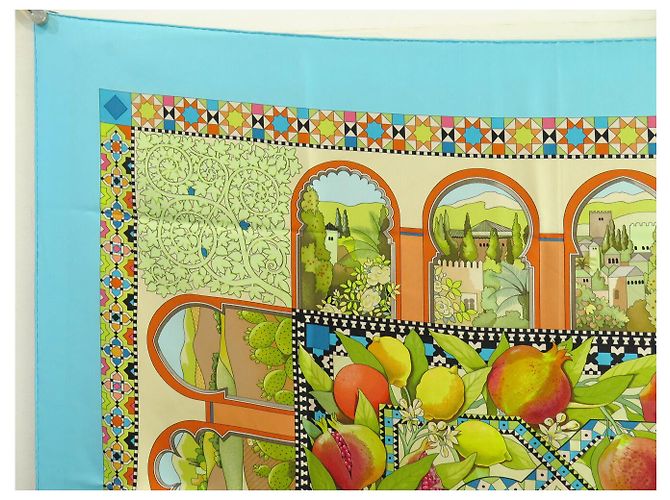 Aline Hermès LENÇO HERMES OS JARDINS DE ANDALUZIA HONORE 90 LENÇO DE SEDA Multicor - vista 2
