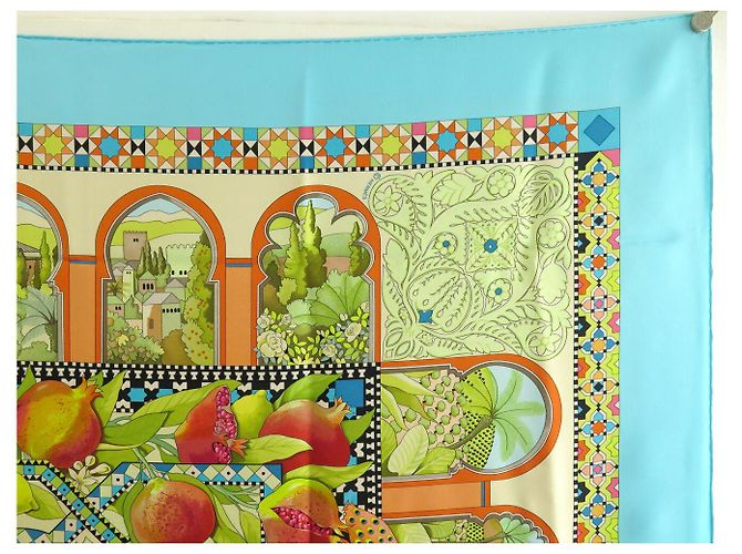 Aline Hermès LENÇO HERMES OS JARDINS DE ANDALUZIA HONORE 90 LENÇO DE SEDA Multicor - vista 3