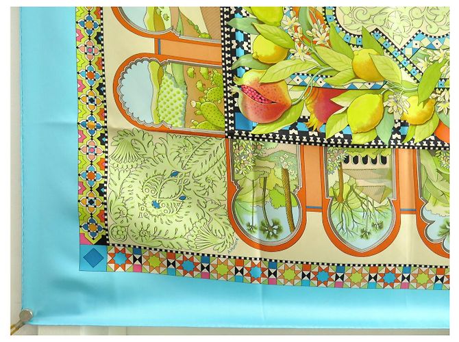 Aline Hermès LENÇO HERMES OS JARDINS DE ANDALUZIA HONORE 90 LENÇO DE SEDA Multicor - vista 4