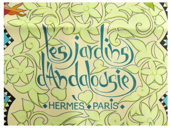 Aline Hermès LENÇO HERMES OS JARDINS DE ANDALUZIA HONORE 90 LENÇO DE SEDA Multicor - vista 7