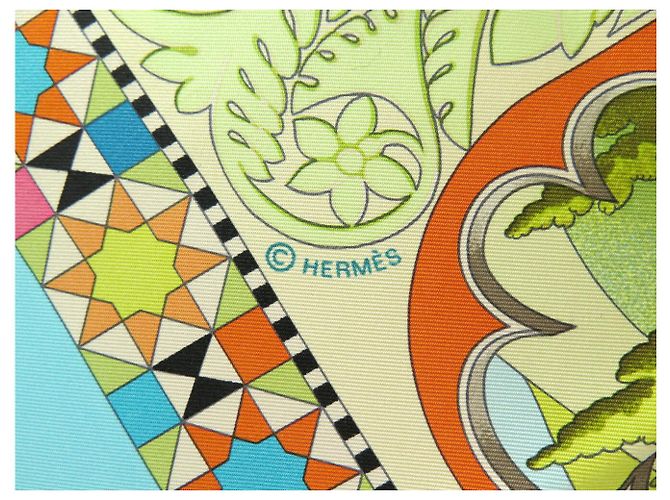 Aline Hermès LENÇO HERMES OS JARDINS DE ANDALUZIA HONORE 90 LENÇO DE SEDA Multicor - vista 8
