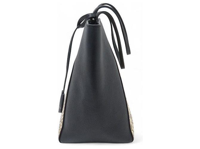 NEUE LOUIS VUITTON LOCKME CABAS N92917 LEDER UND PYTHON TASCHE Schwarz - Ansicht 4