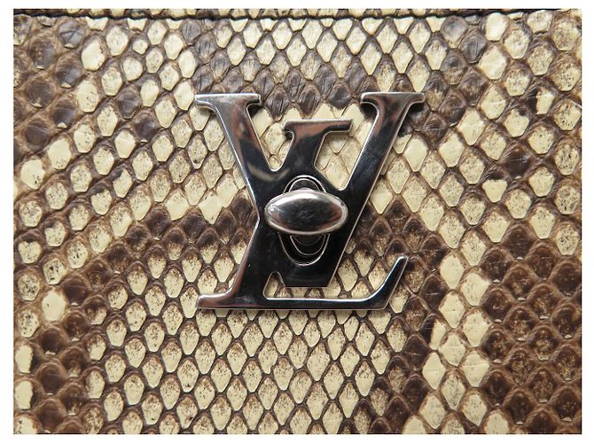 NEUE LOUIS VUITTON LOCKME CABAS N92917 LEDER UND PYTHON TASCHE Schwarz - Ansicht 9