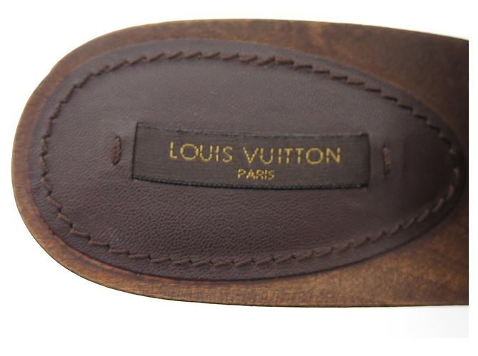 LOUIS VUITTON MULES MIT ABSATZ 38.5 LEDER SUEDE BRAUN - Ansicht 8