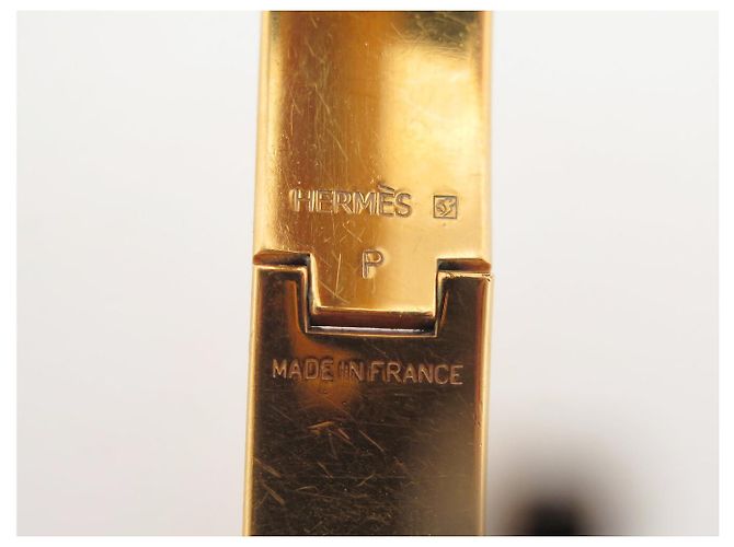 Hermès BRACCIALE HERMES CLIC H VIOLA 17,5CM PLACCA IN ORO GIALLO + SCATOLA BANGLE Porpora - vista 7