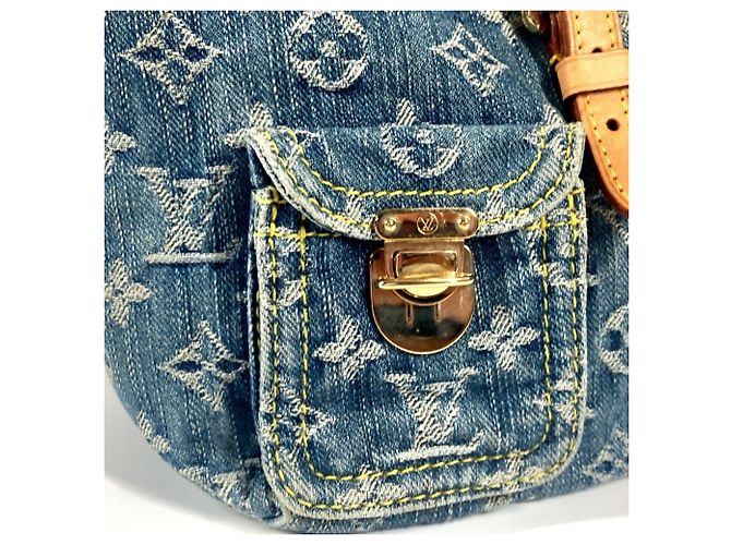 Zaino PM Monogram Denim Louis Vuitton Blu Monogramma - vista 10