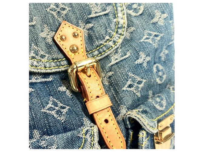 Zaino PM Monogram Denim Louis Vuitton Blu Monogramma - vista 11