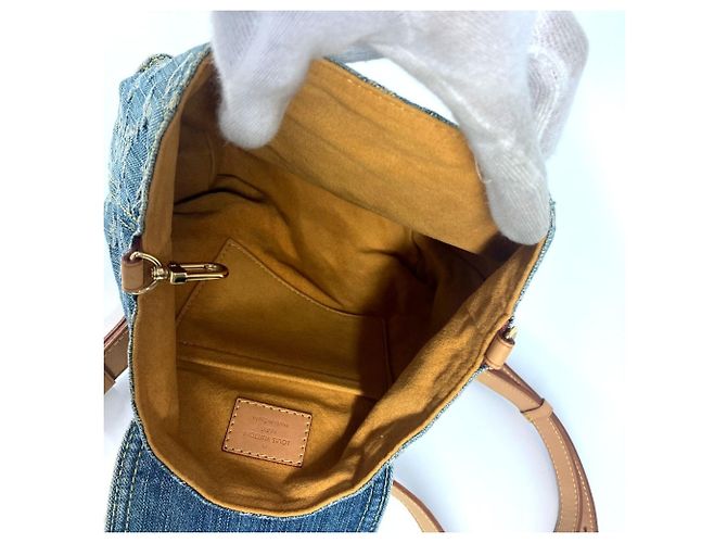 Zaino PM Monogram Denim Louis Vuitton Blu Monogramma - vista 14