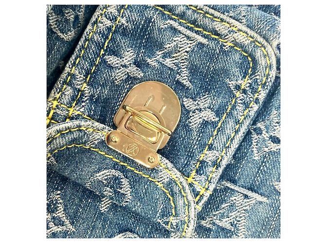 Zaino PM Monogram Denim Louis Vuitton Blu Monogramma - vista 16