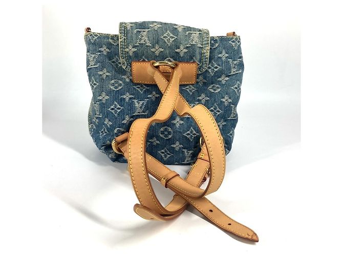 Zaino PM Monogram Denim Louis Vuitton Blu Monogramma - vista 2