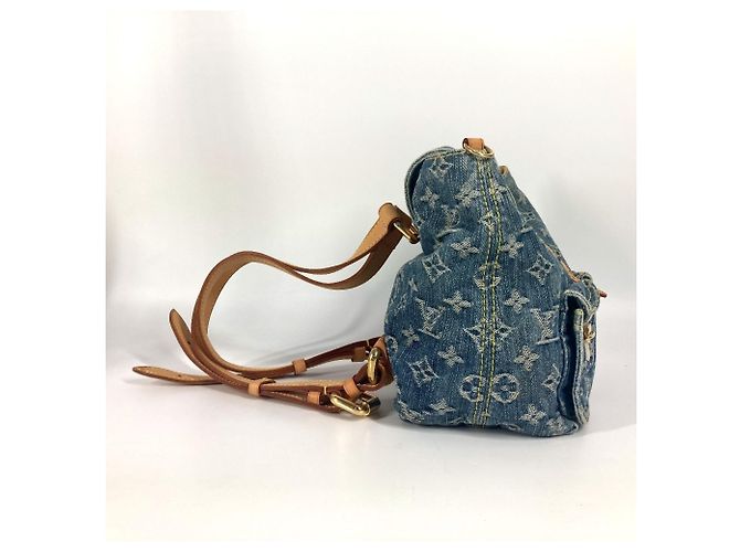 Zaino PM Monogram Denim Louis Vuitton Blu Monogramma - vista 3
