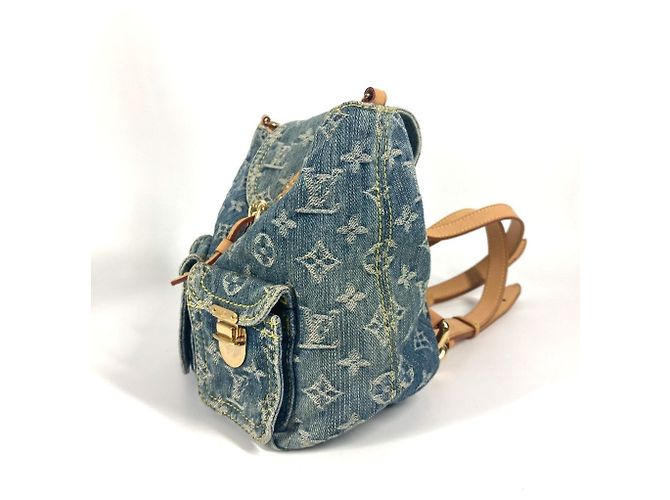 Zaino PM Monogram Denim Louis Vuitton Blu Monogramma - vista 4