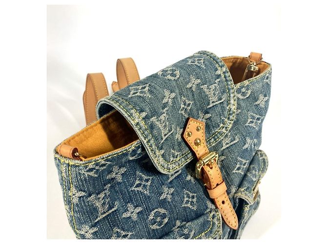Zaino PM Monogram Denim Louis Vuitton Blu Monogramma - vista 8