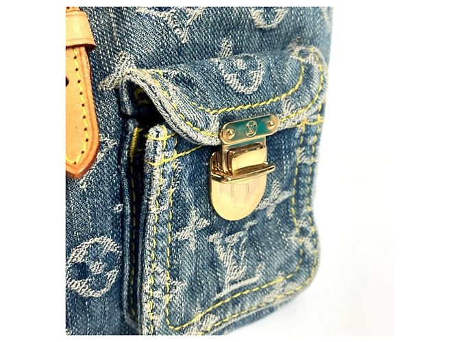 Zaino PM Monogram Denim Louis Vuitton Blu Monogramma - vista 9