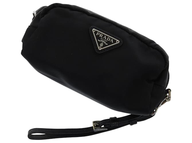 Pochette in nylon nera Prada Nero - vista 3