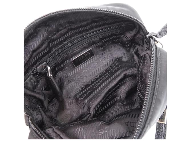 Pochette in nylon nera Prada Nero - vista 7