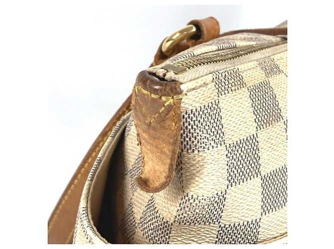 Borsa Tote Totally PM Damier Azur di Louis Vuitton Bianco Giallo - vista 11