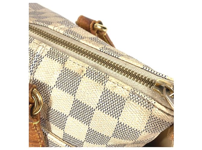 Borsa Tote Totally PM Damier Azur di Louis Vuitton Bianco Giallo - vista 12