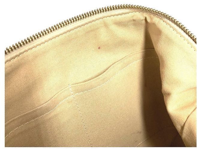 Borsa Tote Totally PM Damier Azur di Louis Vuitton Bianco Giallo - vista 15