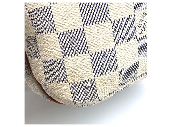 Borsa Tote Totally PM Damier Azur di Louis Vuitton Bianco Giallo - vista 17