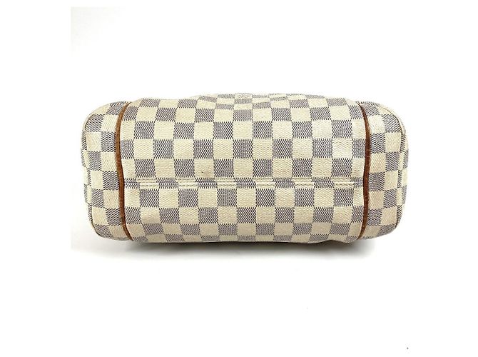 Borsa Tote Totally PM Damier Azur di Louis Vuitton Bianco Giallo - vista 5