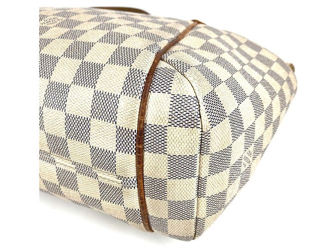 Borsa Tote Totally PM Damier Azur di Louis Vuitton Bianco Giallo - vista 6
