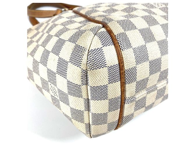 Borsa Tote Totally PM Damier Azur di Louis Vuitton Bianco Giallo - vista 7