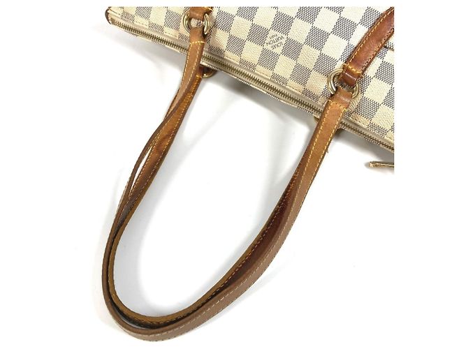 Borsa Tote Totally PM Damier Azur di Louis Vuitton Bianco Giallo - vista 8
