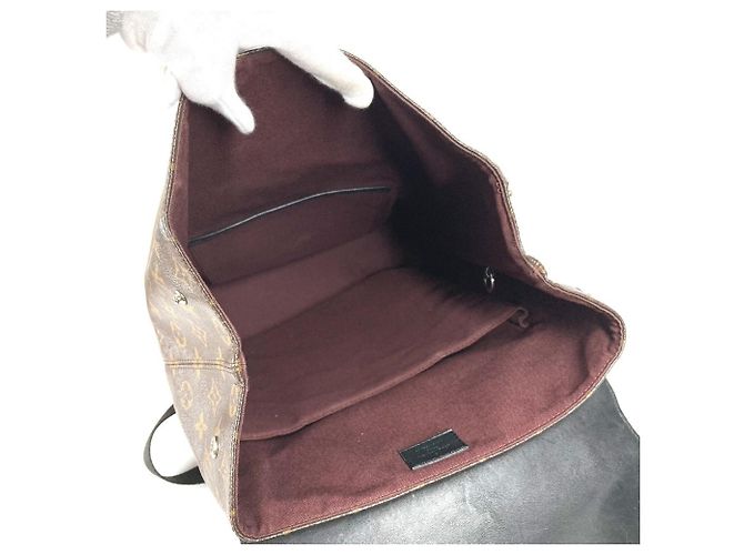 Louis Vuitton Monogram Macassar Parc Rucksack Braun Schwarz - Ansicht 11