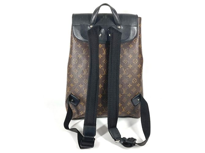 Louis Vuitton Monogram Macassar Parc Rucksack Braun Schwarz - Ansicht 16