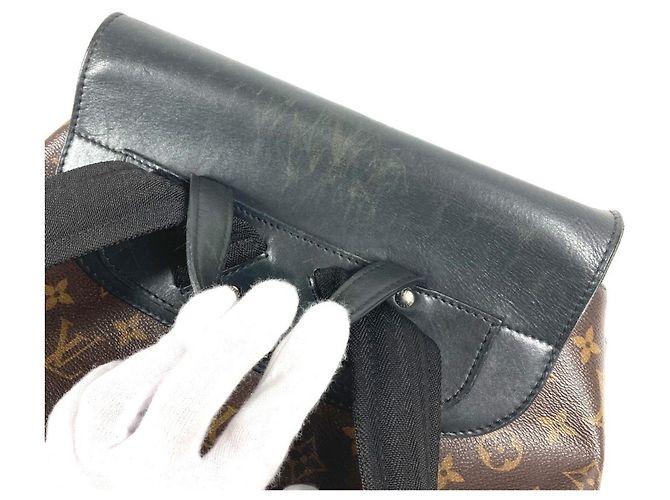Louis Vuitton Monogram Macassar Parc Rucksack Braun Schwarz - Ansicht 3