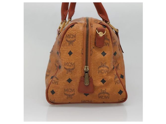 Borsa MCM Visetos in tela e pelle Marrone - vista 3