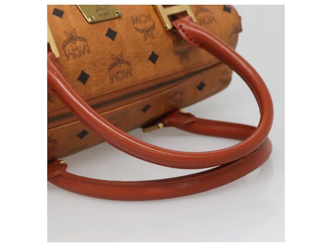 Borsa MCM Visetos in tela e pelle Marrone - vista 7