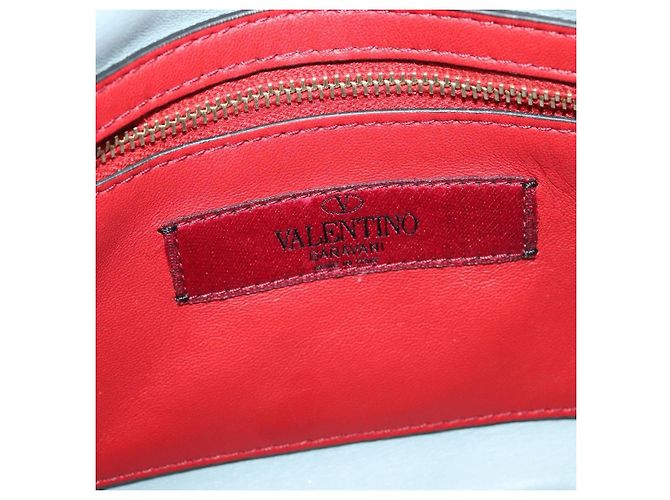 Borsa a tracolla Rockstud Spike in suede trapuntato Valentino Garavani media Blu - vista 6