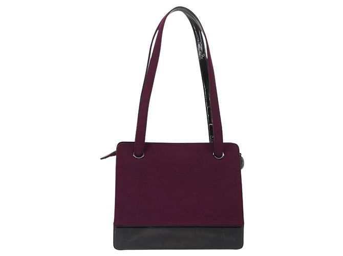 Chanel Vintage Logo Baumwoll-Tote Lila - Ansicht 2