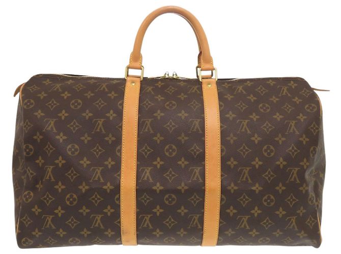 Borsa Boston Keepall 50 Monogram Louis Vuitton Marrone - vista 2