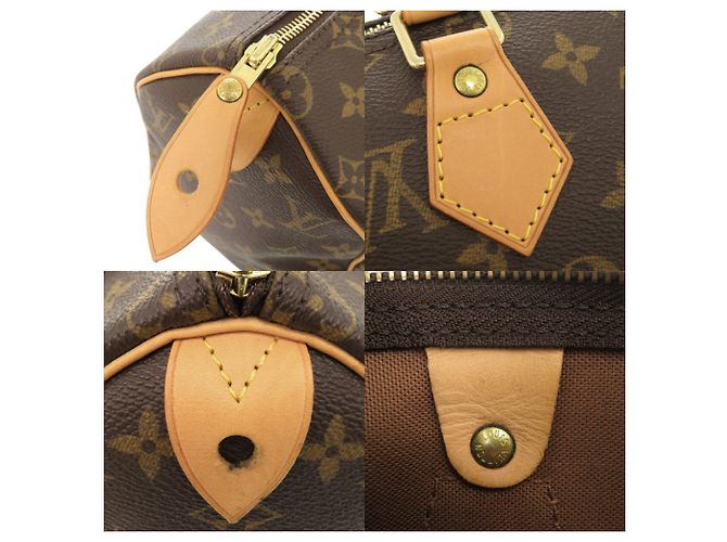 Borsa a mano Louis Vuitton Speedy 25 Monogram Marrone - vista 9