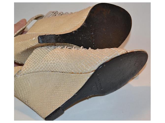 Sandali Givenchy in pitone beige taglia 36 - vista 4