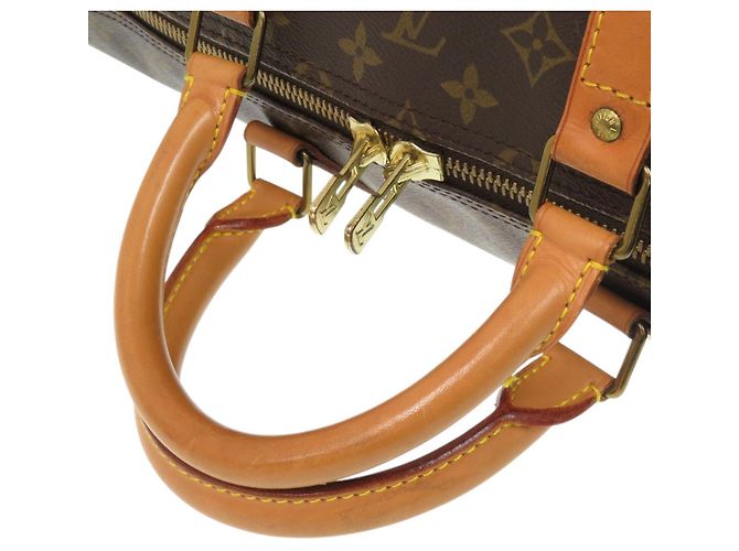 Borsa Boston Keepall 55 in tela Monogram Louis Vuitton Marrone - vista 5