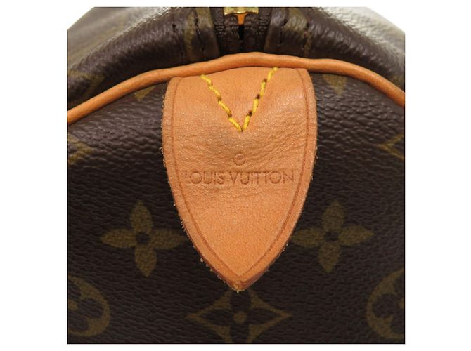 Borsa Boston Keepall 55 in tela Monogram Louis Vuitton Marrone - vista 7