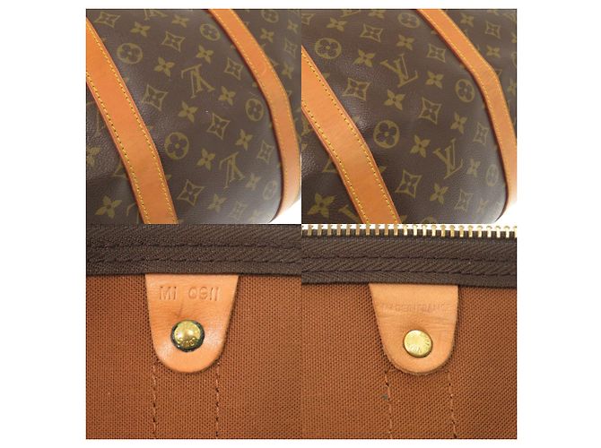 Borsa Boston Keepall 55 in tela Monogram Louis Vuitton Marrone - vista 9