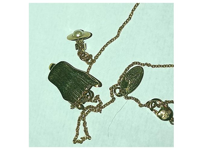 Collana Vivienne Westwood a forma di Corsetto D'oro - vista 6