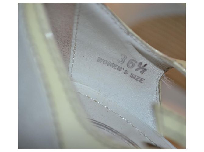 Sandali zeppa Tod's in vernice crema e scamosciato Multicolore - vista 6