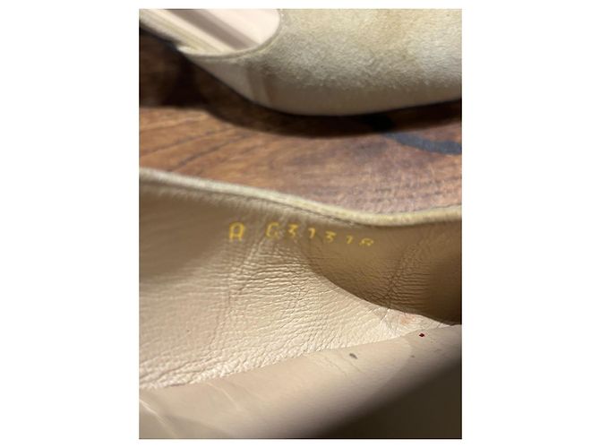 Chanel Slingback in Suede Beige 40 - vista 4
