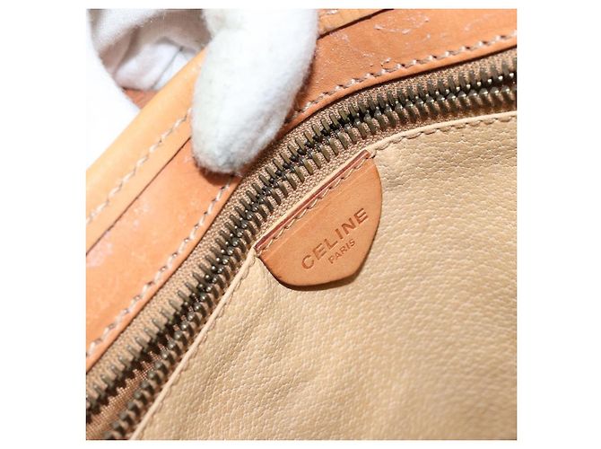 Céline Borsa a Spalla Celine Macadam in Pelle PVC Beige - vista 6