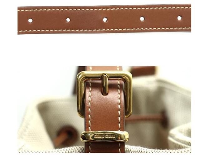 Borsa a secchiello Miu Miu beige/marrone - vista 5